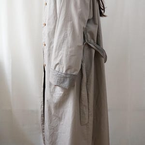 Vintage 70s Trench Coat Size XL reversible trench coat long coat gray trench coat 80s trench coat oversized trench coat elegant coat image 4