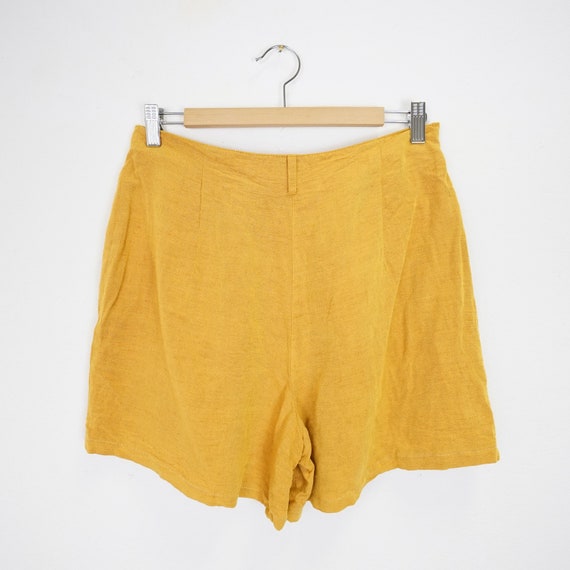 Vintage yellow Shorts Size M summer shorts light … - image 2
