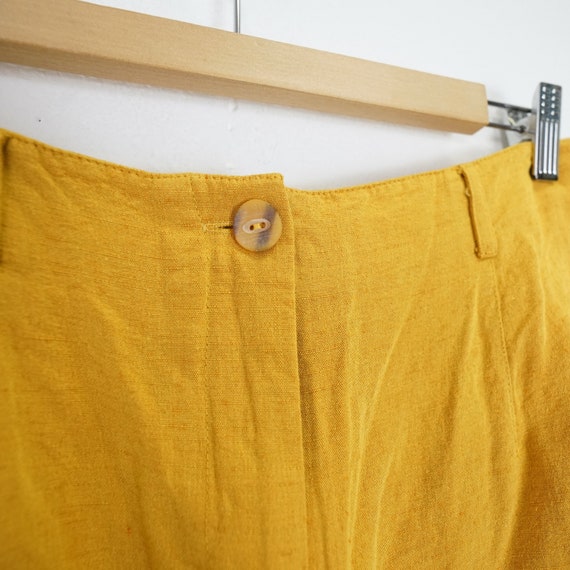 Vintage yellow Shorts Size M summer shorts light … - image 6
