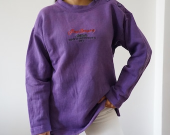 Vintage Best Company sweatshirt Olmes Carretti pullover paarse sweatshirt retro sweatshirt Italiaanse vintage trui paarse pullover