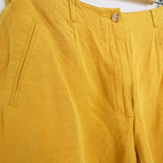 Vintage yellow Shorts Size M summer shorts light … - image 3
