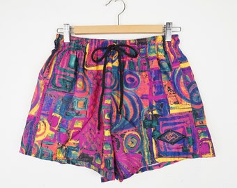 Vintage colorful swim Shorts Size S-M summer shorts pink colorful swimwear men beach shorts