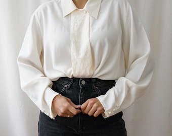 Vintage Silk Blouse: Women's Short Sleeve Top, IT 40 - Etsy