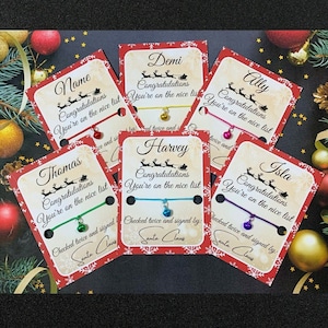 Personalisiertes schönes Liste Armband, Weihnachtswunsch Armband für Kinder, Heiligabend Boxfüller für Mädchen, Adventskalender Füller für Kinder