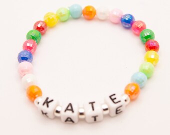 Personalised childrens bracelet, Valentines day gift for Daughter birthday gift, Easter basket stuffers for girls gifts for 11 year old,