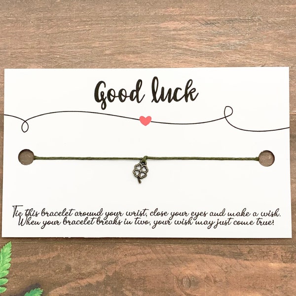 Good luck bracelet for men, Good luck wish bracelet, Good luck for a coworker, Good luck gifts men, Good luck on your operation, Best seller