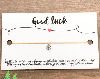 Good luck charm bracelet, Good luck gifts for women, Good luck in your exams, Good luck for exams gift, Good luck for students gift from