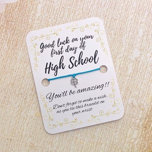 Bracelet de voeux pour la rentrée des classes, bracelet porte-bonheur au lycée, cadeau de rentrée pour les filles, cadeau de rentrée
