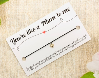 Step mum bracelet, Like a mum to me, Bonus mum gift from daughter, Just like a mum gift, Step mum birthday gift, Step mum christmas gifts