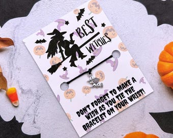 Best witches bracelet, Halloween wish bracelet, Halloween gifts for girls, Trick or treat goodies, Halloween bracelet for kids, treat bag