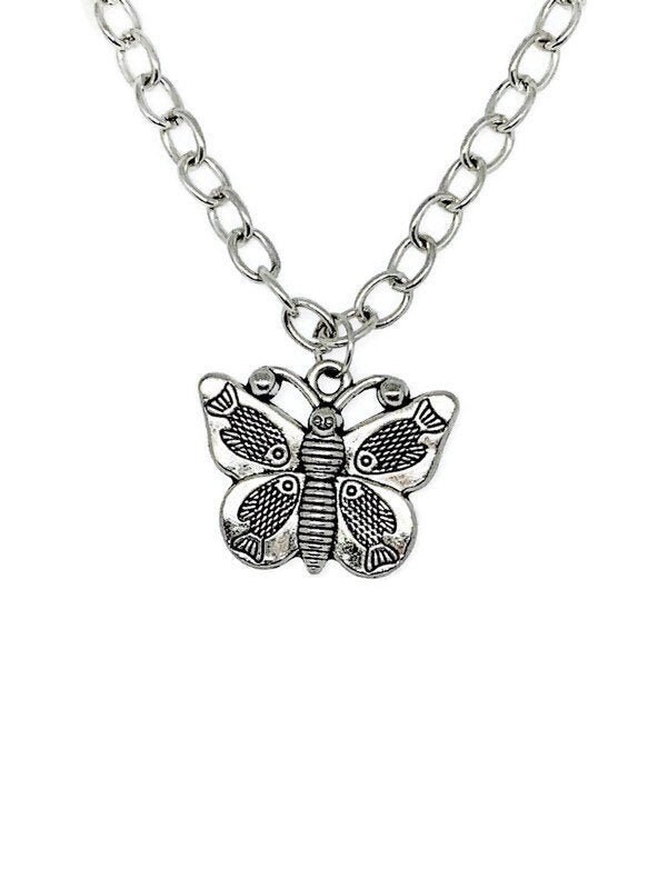 Butterfly Necklace Silver Butterflty 