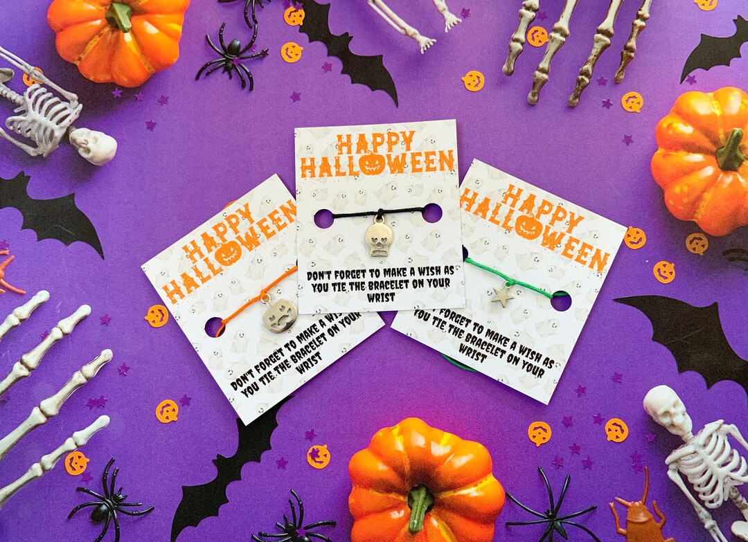 Spooky Cute Halloween Favors Bulk Wish Bracelet for Kids Etsy