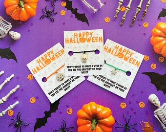 Gruselig-niedliche Halloween-Geschenke: Wunscharmbänder in großen Mengen für Kinder, Halloween-Leckereien für die Kita, Gastgeschenke für Halloween-Geburtstagsfeiern für Jungen