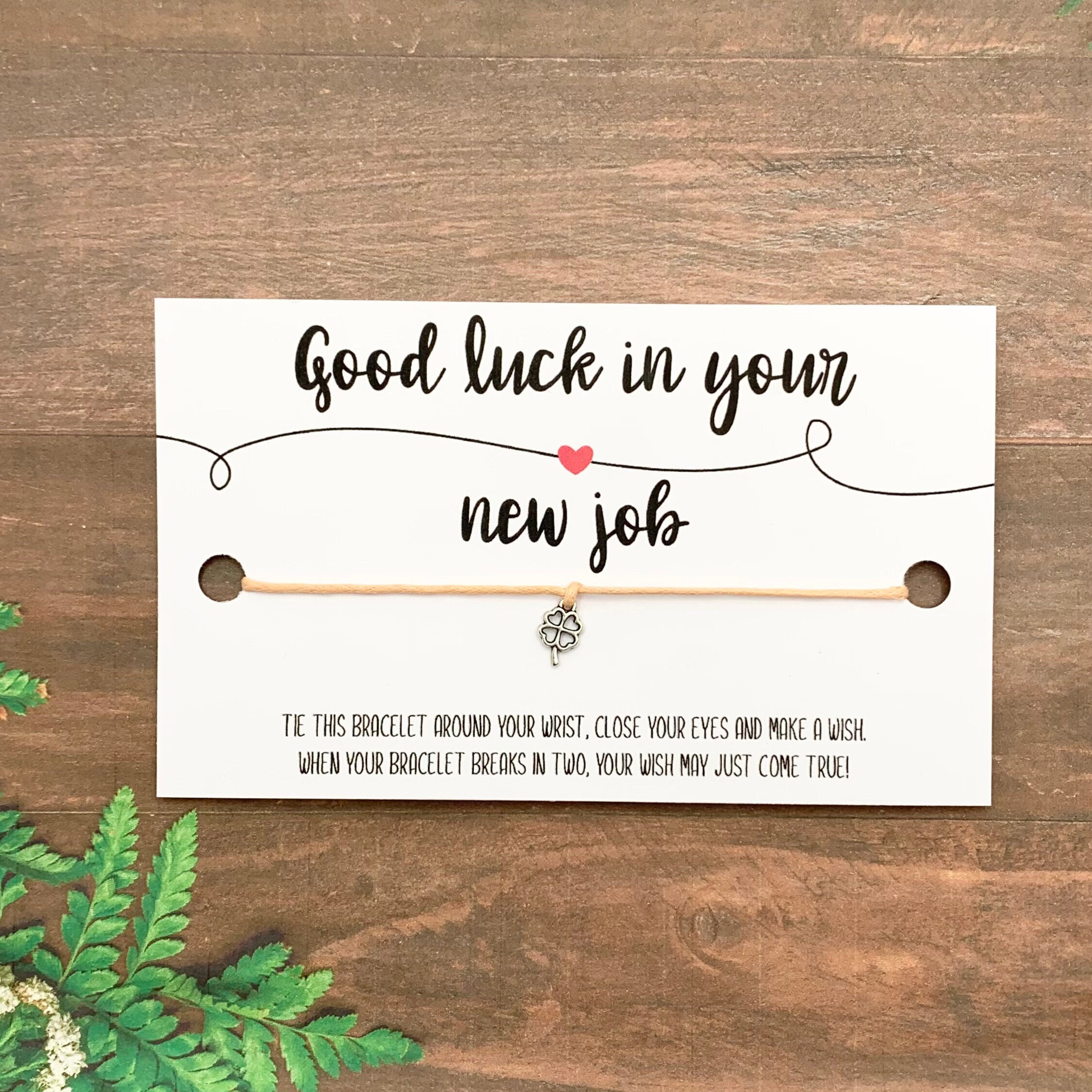 Good Luck in New Job Bracelets Good Luck Wish Bracelet New Etsy UK