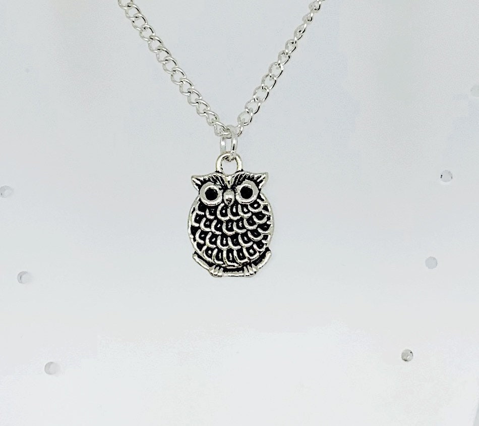 Owl pendant necklace Barn owl jewelry Owl lovers gift Owl Etsy