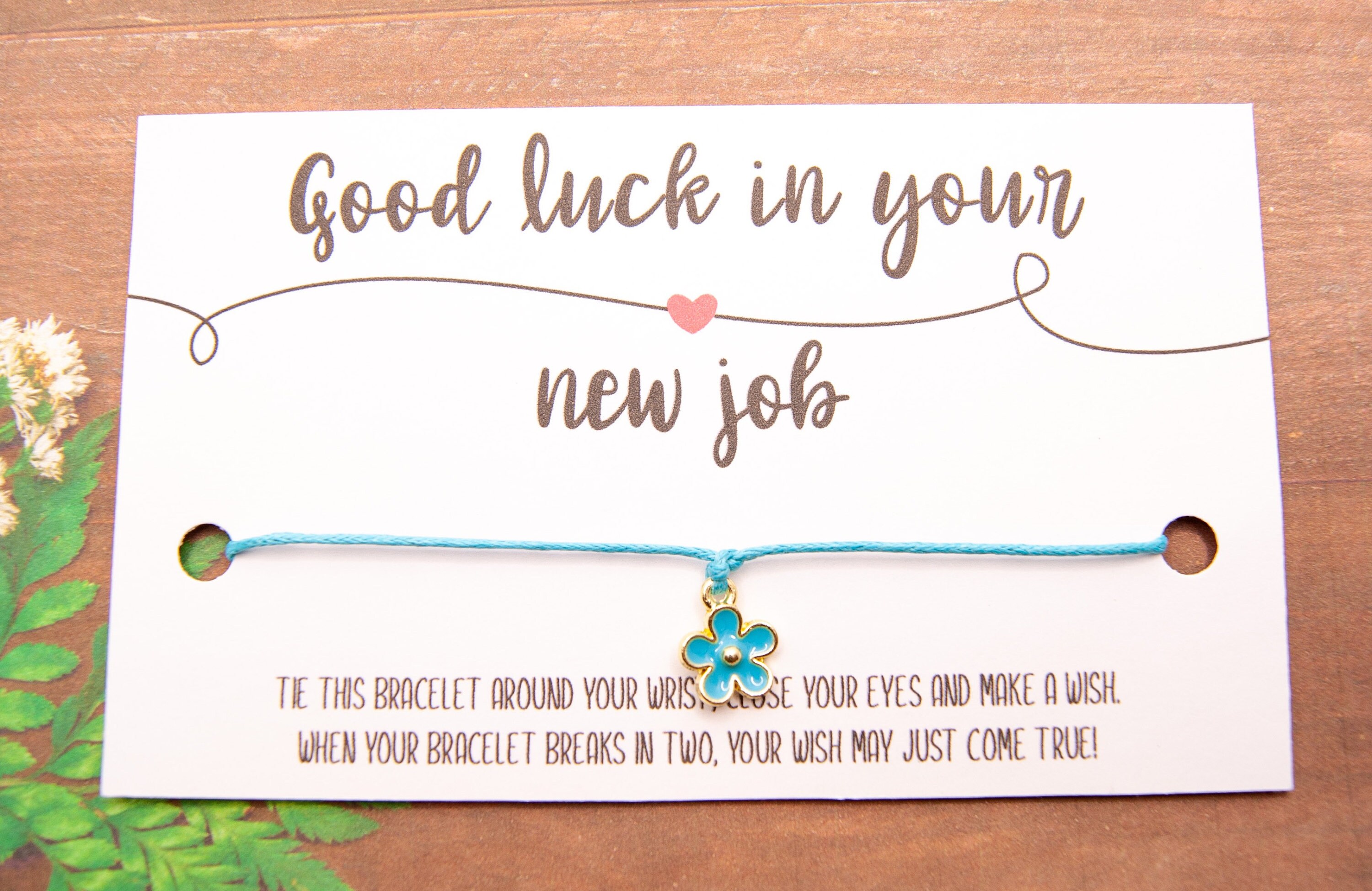 Good Luck in New Job Bracelets Good Luck Wish Bracelet New Etsy UK