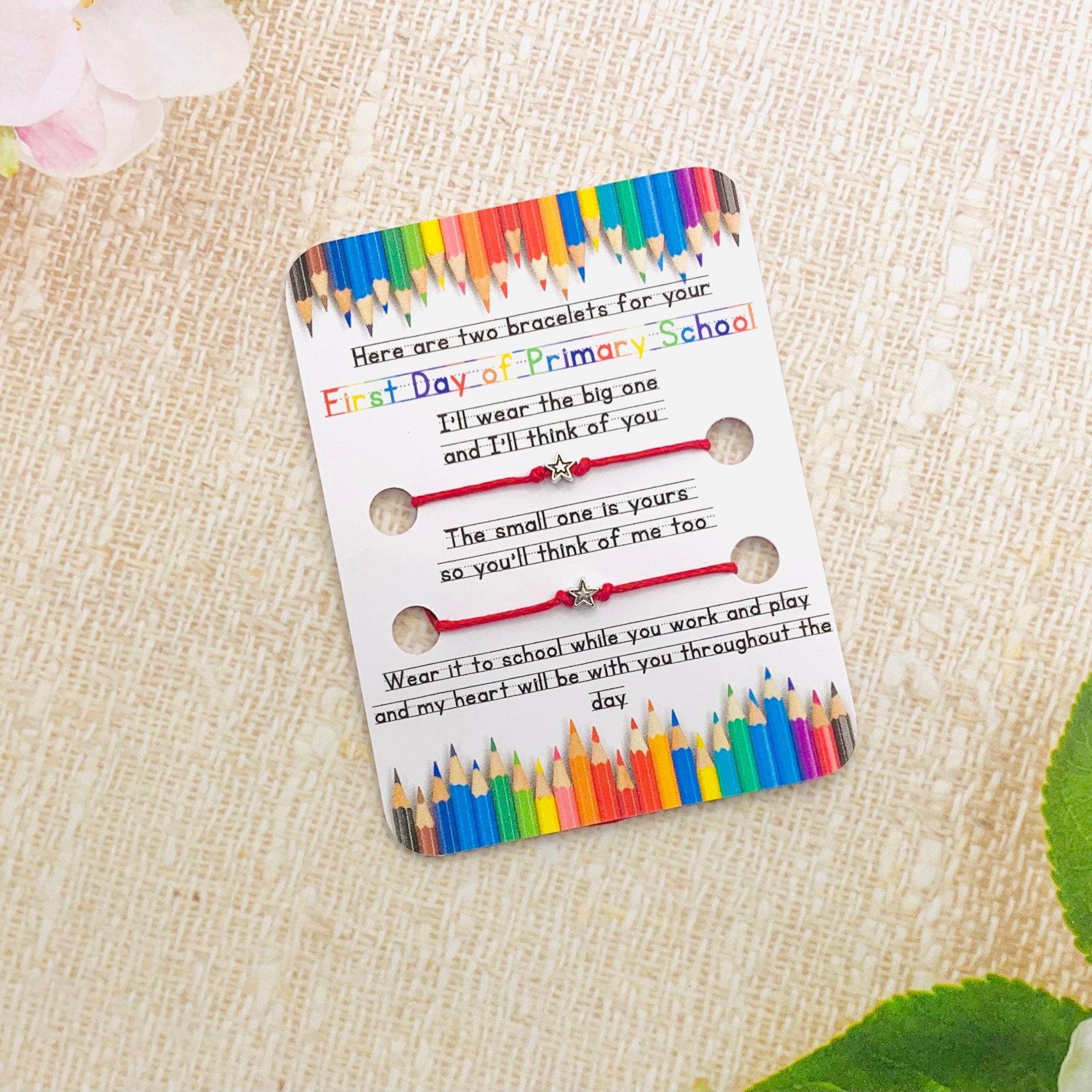 Primo giorno del braccialetto di 2a elementare - Bambini tornano a scuola regali - Ritorno a scuola Bracciale - Separazione Ansia regalo asilo - Gioielli per ragazze - Italia