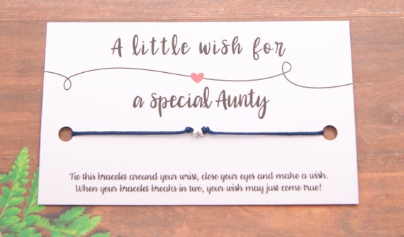 A Handmade Little Wish Bracelet Gift For Aunty By by Molly&Izzie |  notonthehighstreet.com