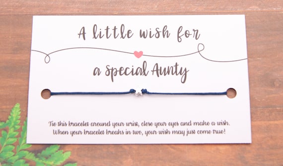 A Handmade Little Wish Bracelet Gift For Aunty By by Molly&Izzie |  notonthehighstreet.com