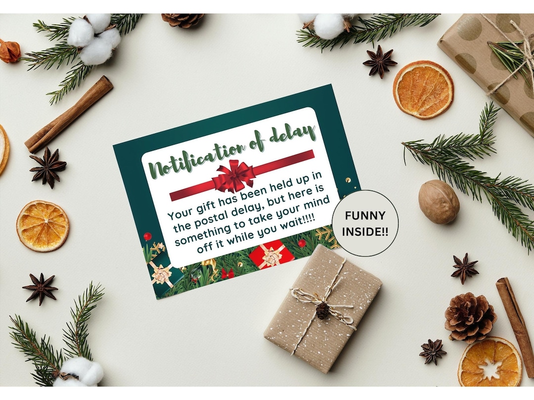 Delayed Christmas Gift Poem, Delayed Gift for Him, Your Gift is on Its ...