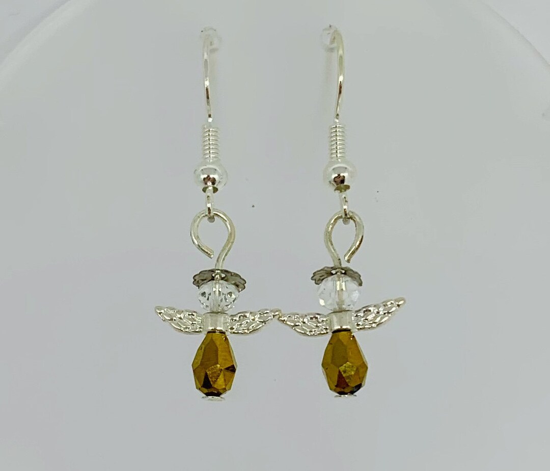 Guardian Angel Earrings Silver Angel Earrings Dangle, Angel Gifts for ...
