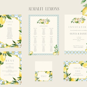 Amalfi Lemons Wedding Stationery Suite