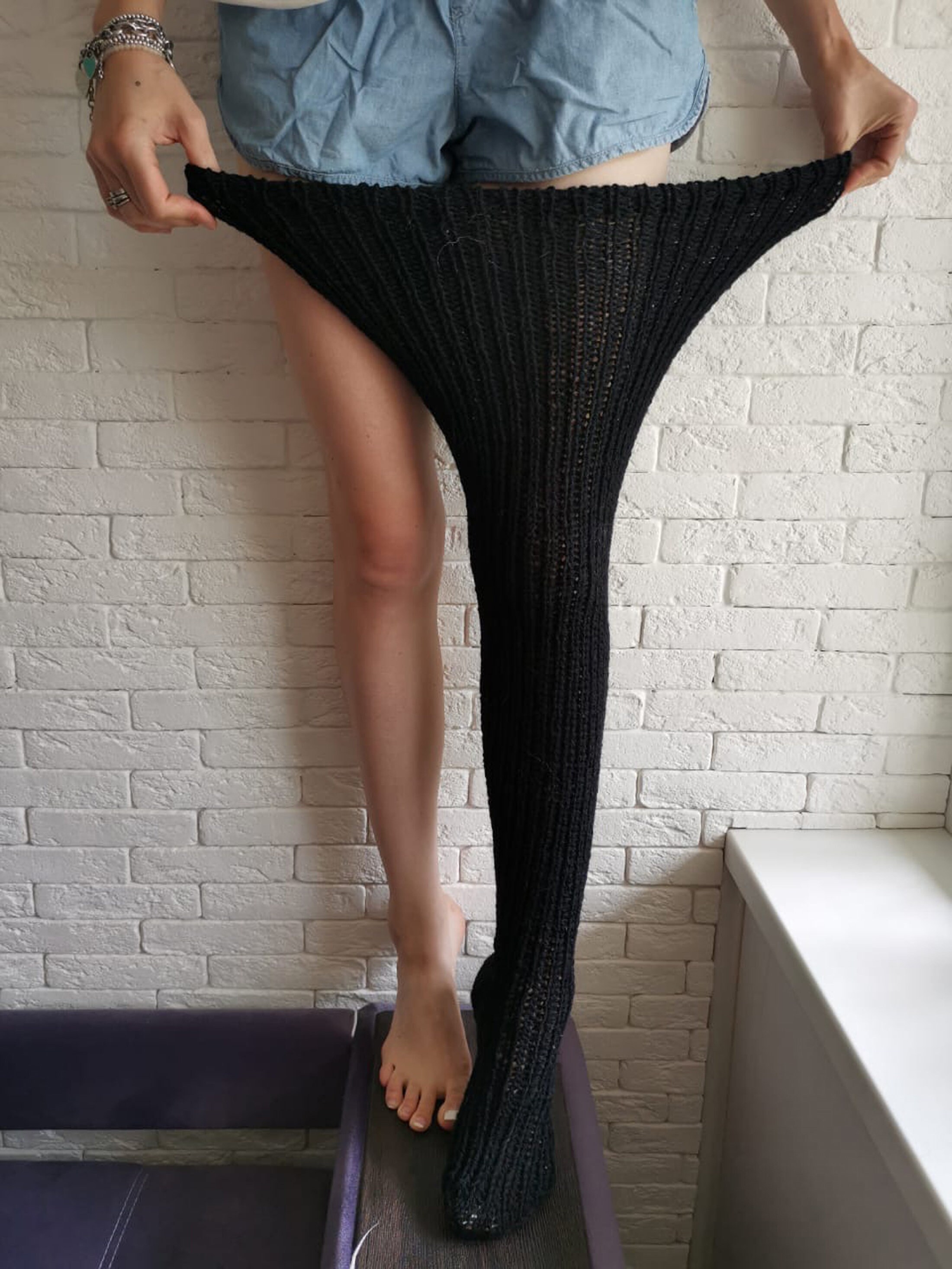 Real plus size thigh high socks Big Curvy Thigh High Socks Etsy