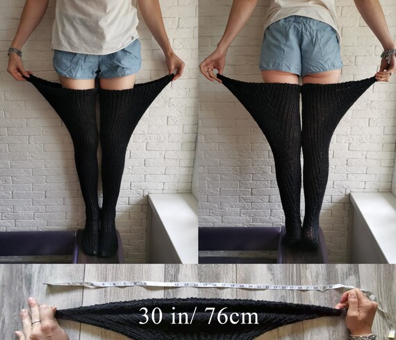 women's plus size thigh high socks