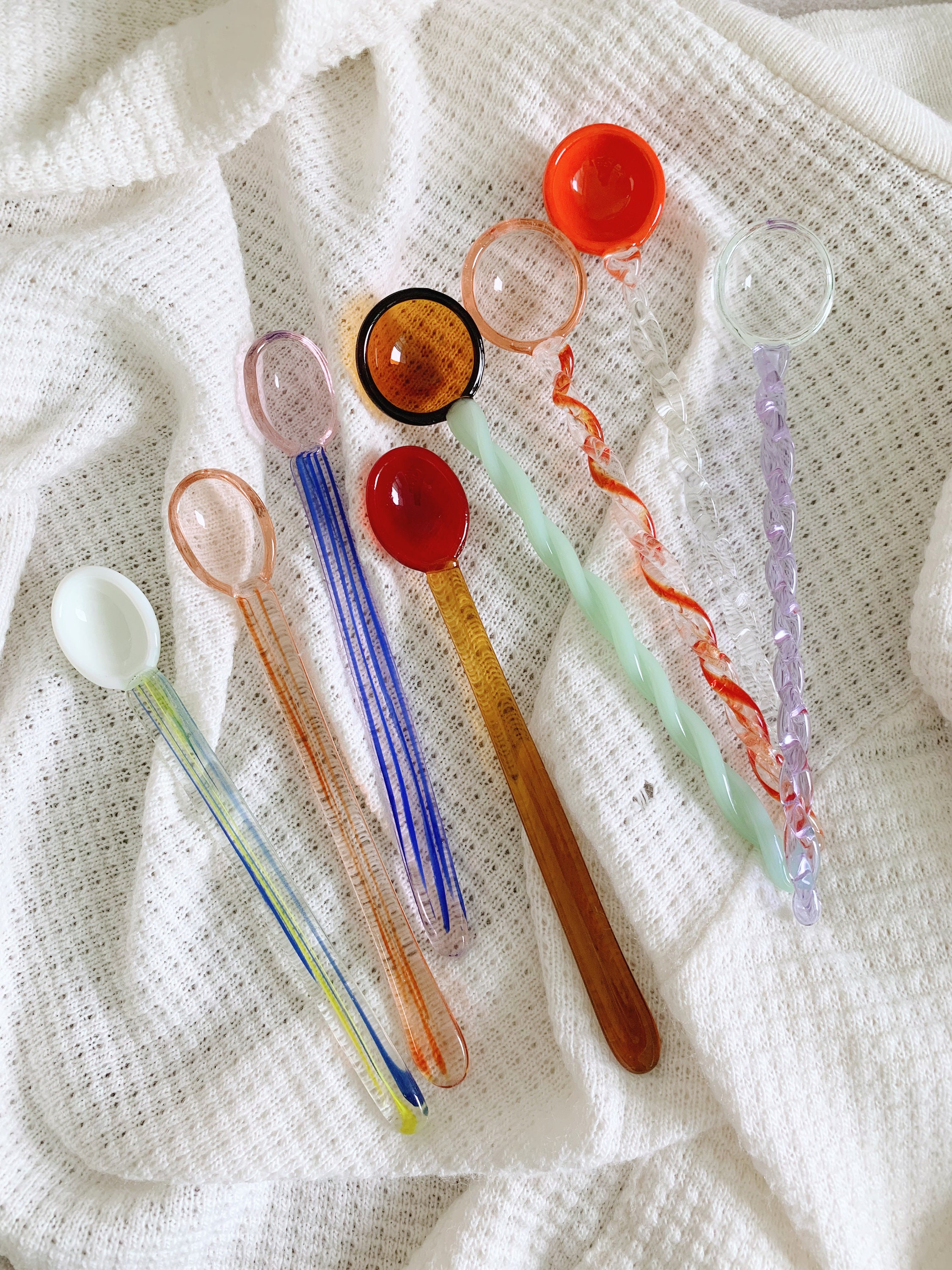 Coloured Glass Lollipop Spoon – Luna Curates