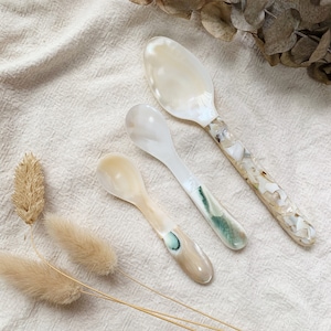 Mother of Pearl Spoon (10-15cm), Caviar Spoon, Tea Spoon, Skincare Spatula, Premium Quality