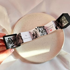Gepersonaliseerde zwarte doos 8 foto's, geschenkdoos, bruiloft, verloving, valentijnskaarten, verjaardag, kerstmis, aankondiging, baby, zwangerschap, viering