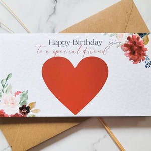 Carte parfaite de format de bon avec cœur à gratter, tout message secret caché, carte surprise avec enveloppe, Noël, anniversaire, anniversaire