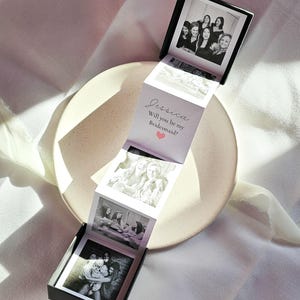Personalisierte Black Box 6 Fotos, Geschenkbox, Hochzeit, Verlobung, Valentinstag, Geburtstag, Weihnachten, Ankündigung, Baby, Schwangerschaft, Feier