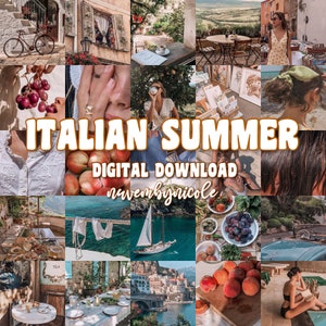 イタリアの夏 // ウォールコラージュキット // デジタルダウンロード