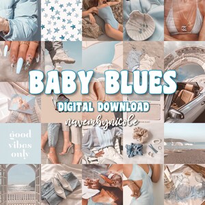 BABY BLUES // Wall Collage Kit // Digital Download