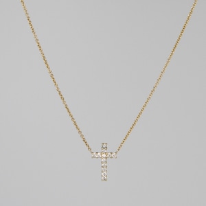 Mini Diamond Cross Necklace