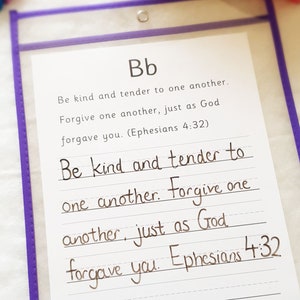 Printable A-Z of Scriptures Quiet Time Book - (Standard Font for Copy Writing) - Stage 3