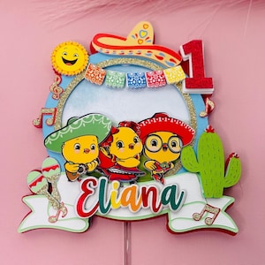 Canticos Los Pollitos Cake Topper | Birthday Topper | Mexican Fiesta |