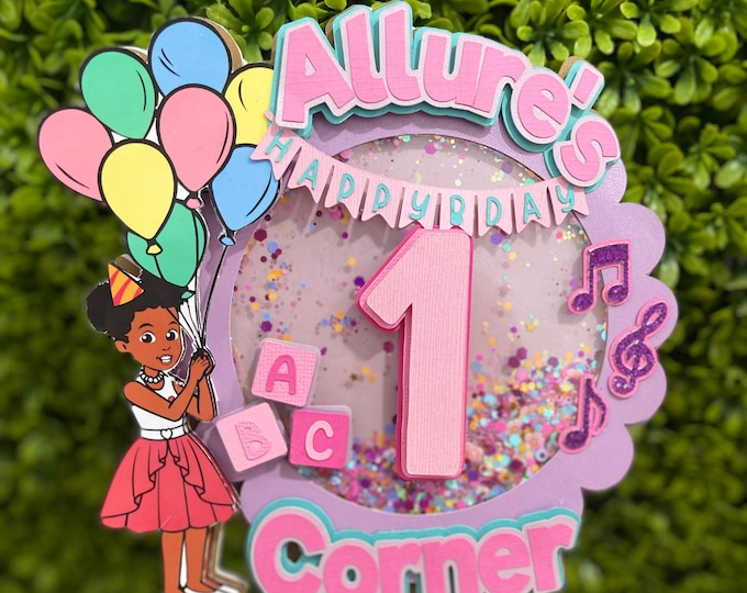 Grace Corner Birthday Custom Cake Shaker Topper 3D Topper Etsy