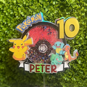 Shaker Cake Topper | Poke Mon Topper | Custom Topper | Birthday Topper | Boy Theme Birthday