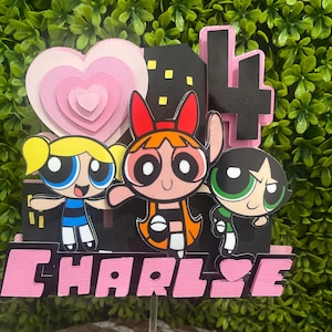 Power Dolls Birthday | Custom Cake Shaker Topper | 3D Topper | Cartoon Birthday | Hero Cake Topper