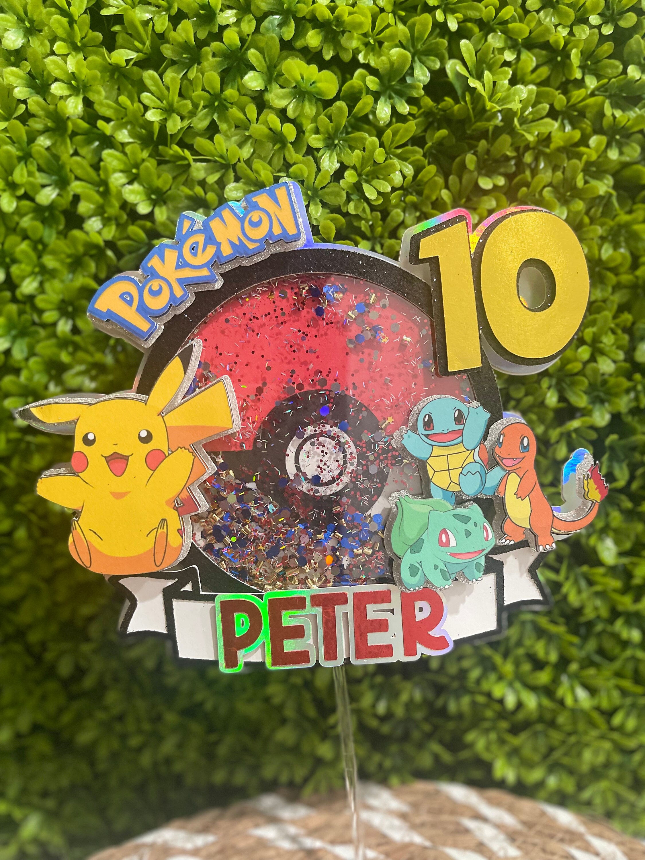 Shaker Cake Topper | Poke Mon Topper | Custom Topper | Birthday Topper ...