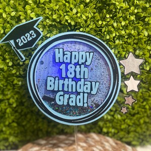 Grad Cake Topper / Graduation Cake Topper / College Decor Cake Topper / High School Cake Topper / Kindergarten Cake Topper / Graduado de cumpleaños