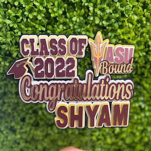 Grad Cake Topper | Graduation  Cake Topper | College Decor Cake Topper | High School Cake Topper | Kindergarten Cake Topper | Back to school