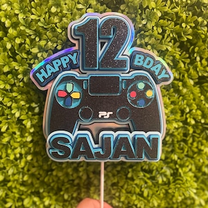 Gamer Cake Topper | Video Game Cake Topper | Gamer Decor Cake Topper | Gamer Controller Topper