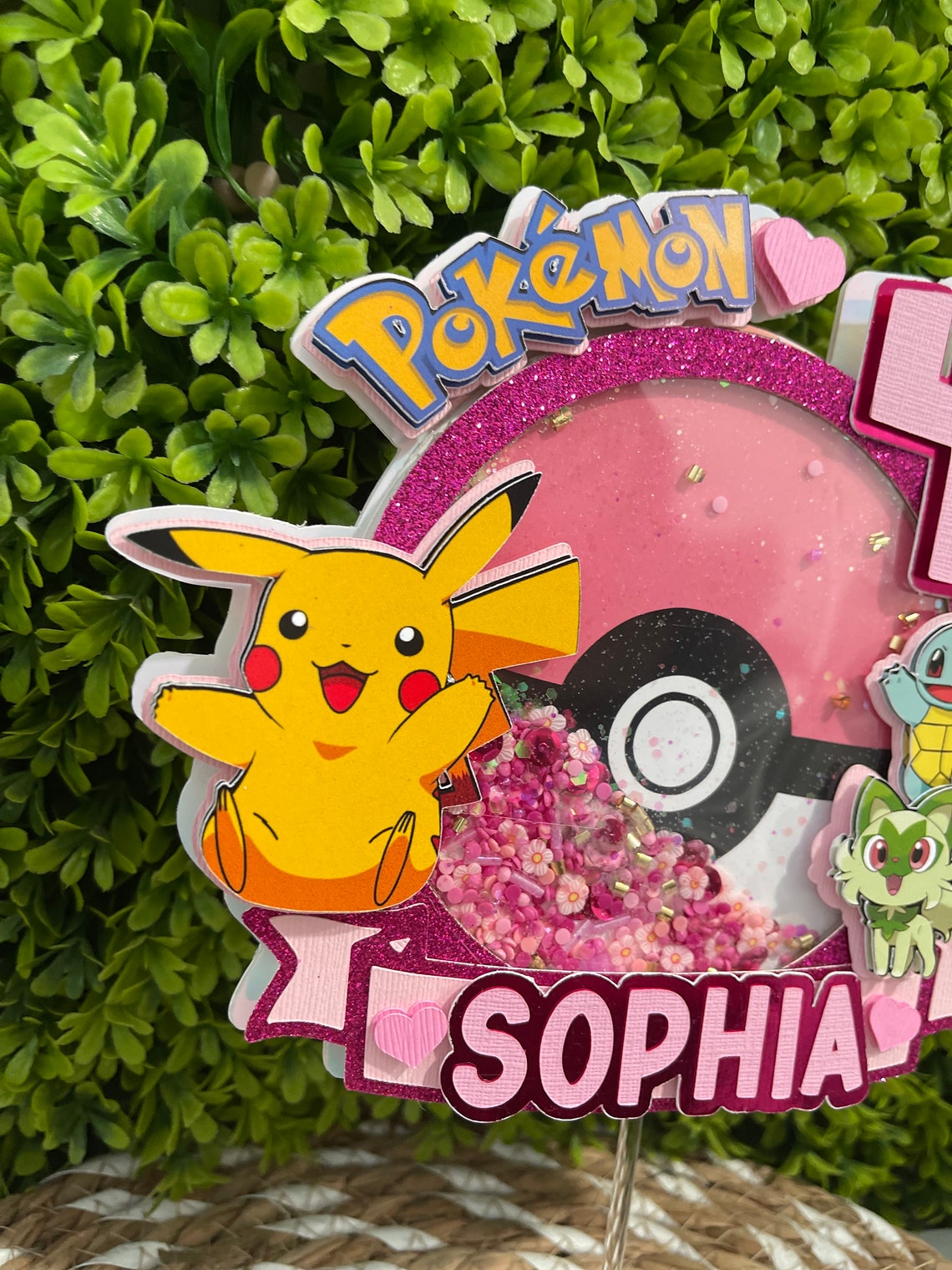 Shaker Cake Topper | Poke Mon Topper | Custom Topper | Birthday Topper ...