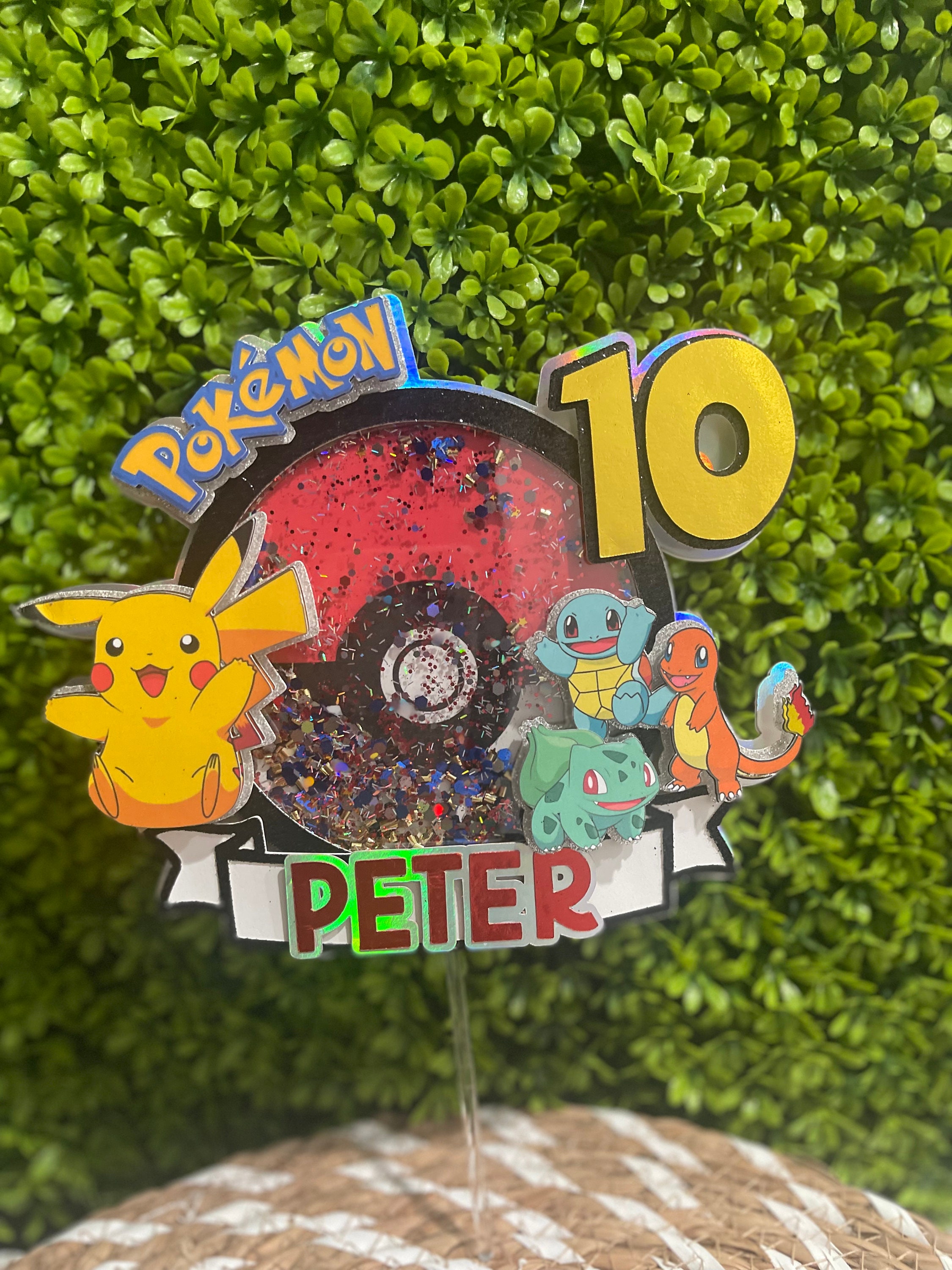 Shaker Cake Topper | Poke Mon Topper | Custom Topper | Birthday Topper ...