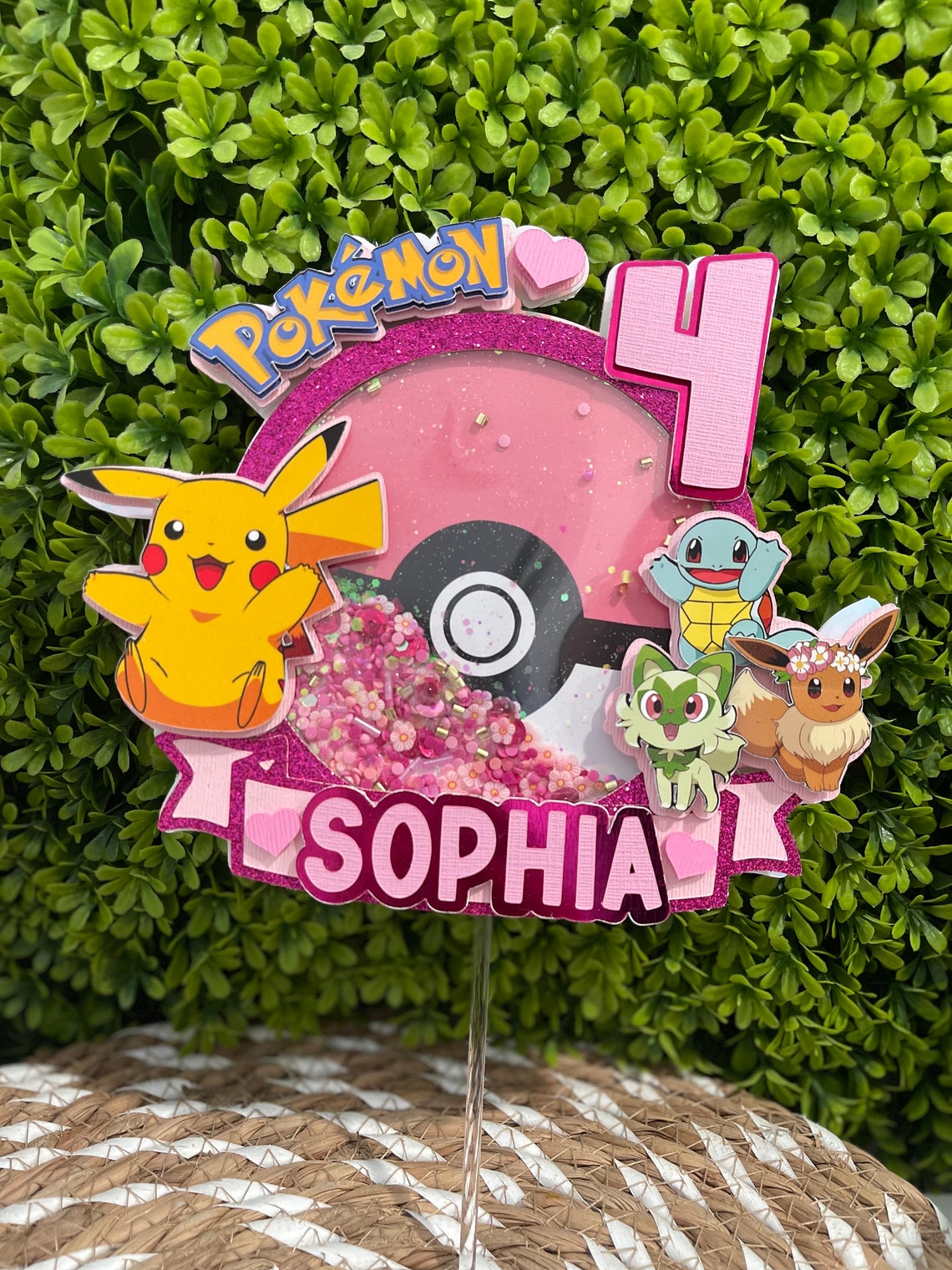 Shaker Cake Topper | Poke Mon Topper | Custom Topper | Birthday Topper ...
