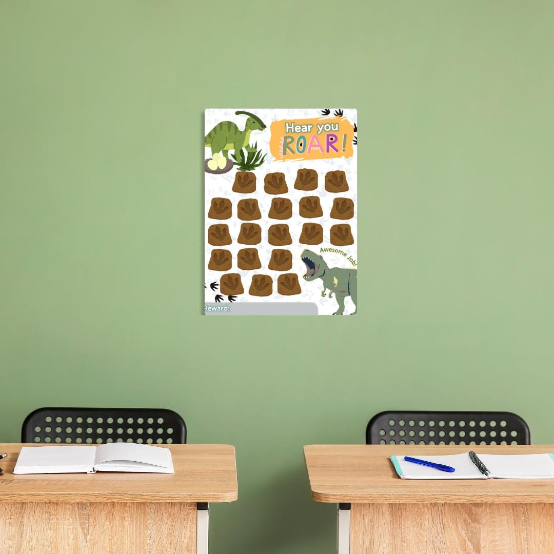 Dinosaur Reward Chart Printable Jurassic Behavior Chart Daily Chore ...