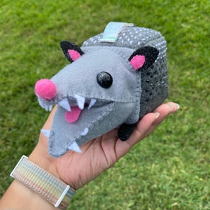 Cute Possum Felt Plushie Handsewn Keychains